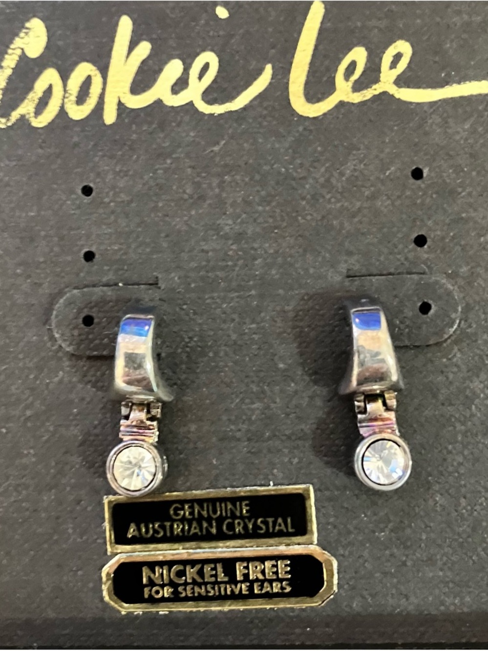 Cookie Lee Crystal Earrings-NWT